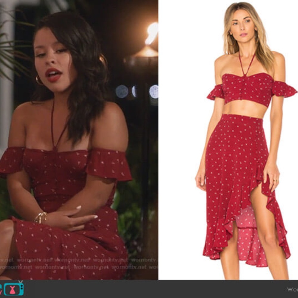 For love & lemons  La Lana Crop Top and Skirt